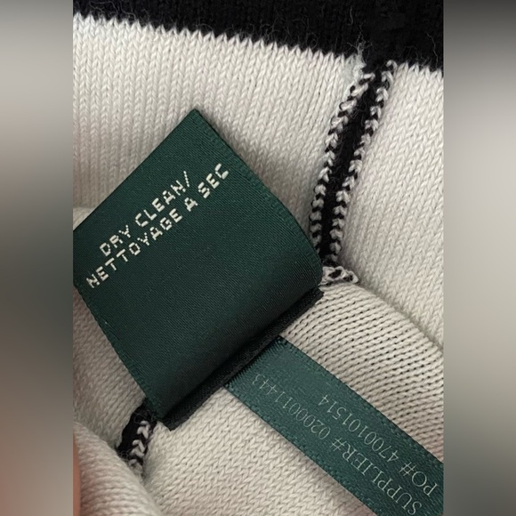 Ralph Lauren LAUREN dress Black and White Gradient Checker women M sweater dress - Picture 8 of 9